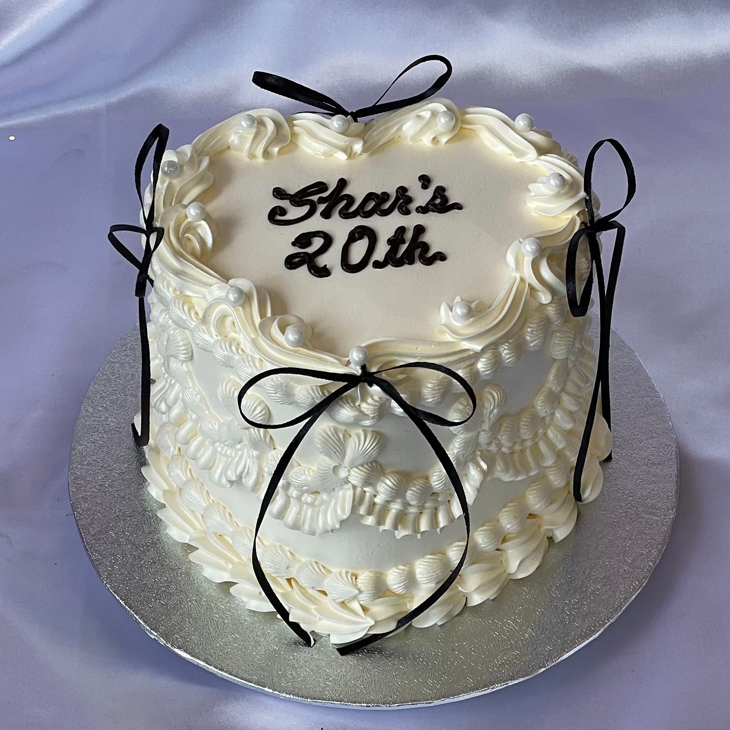 Heart with Ribbons π (White)