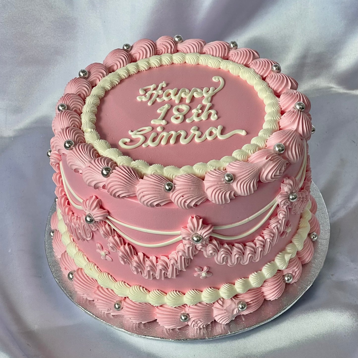 Light Pink Vintage Round