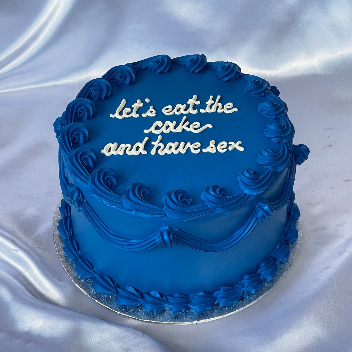 Royal Blue Round Cake