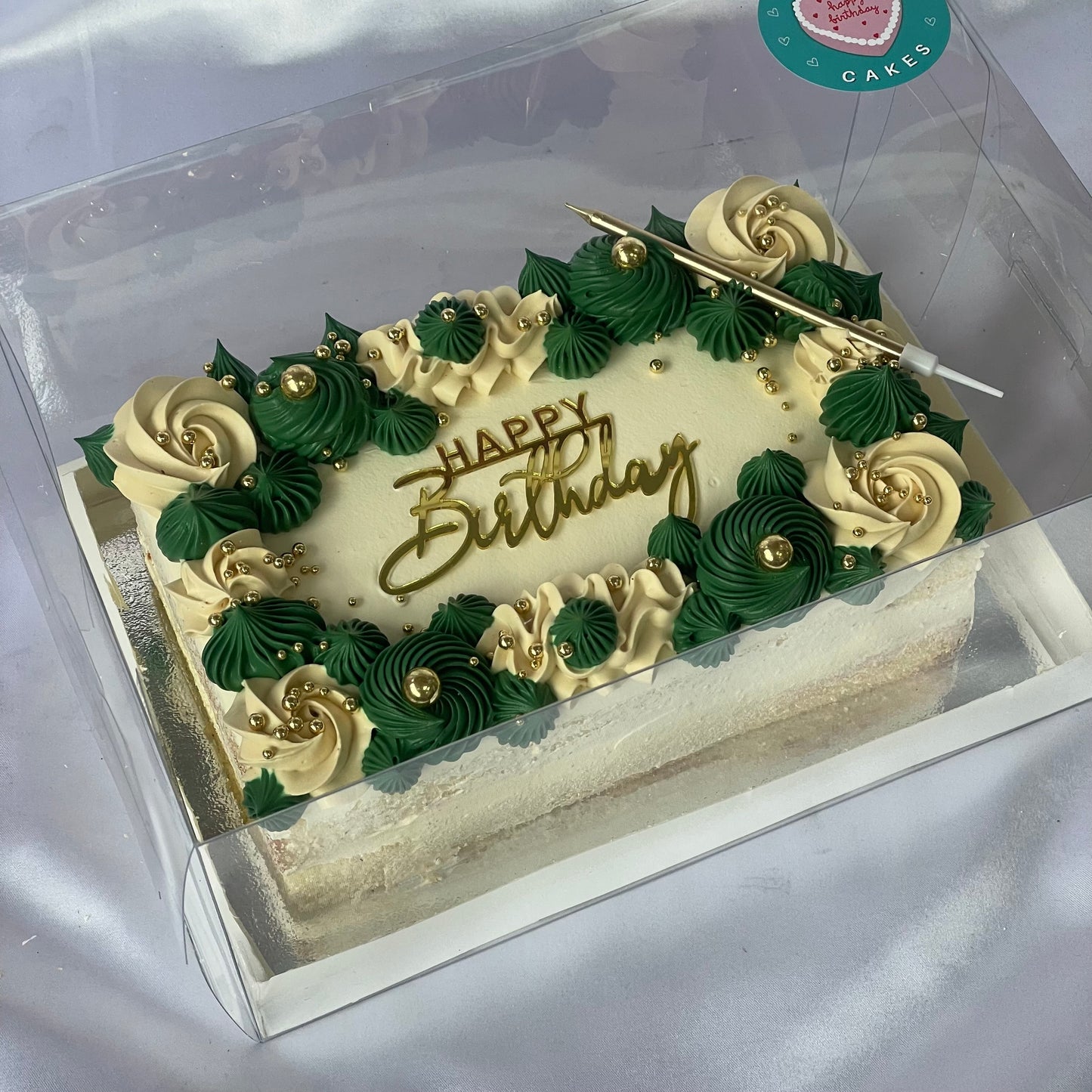 Dark Green Sheet Cake