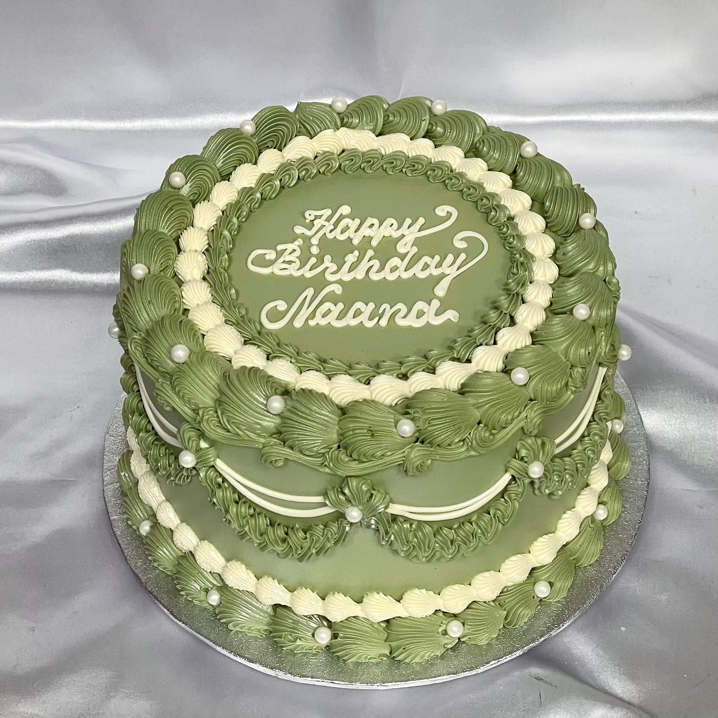 Sage Green Vintage Round