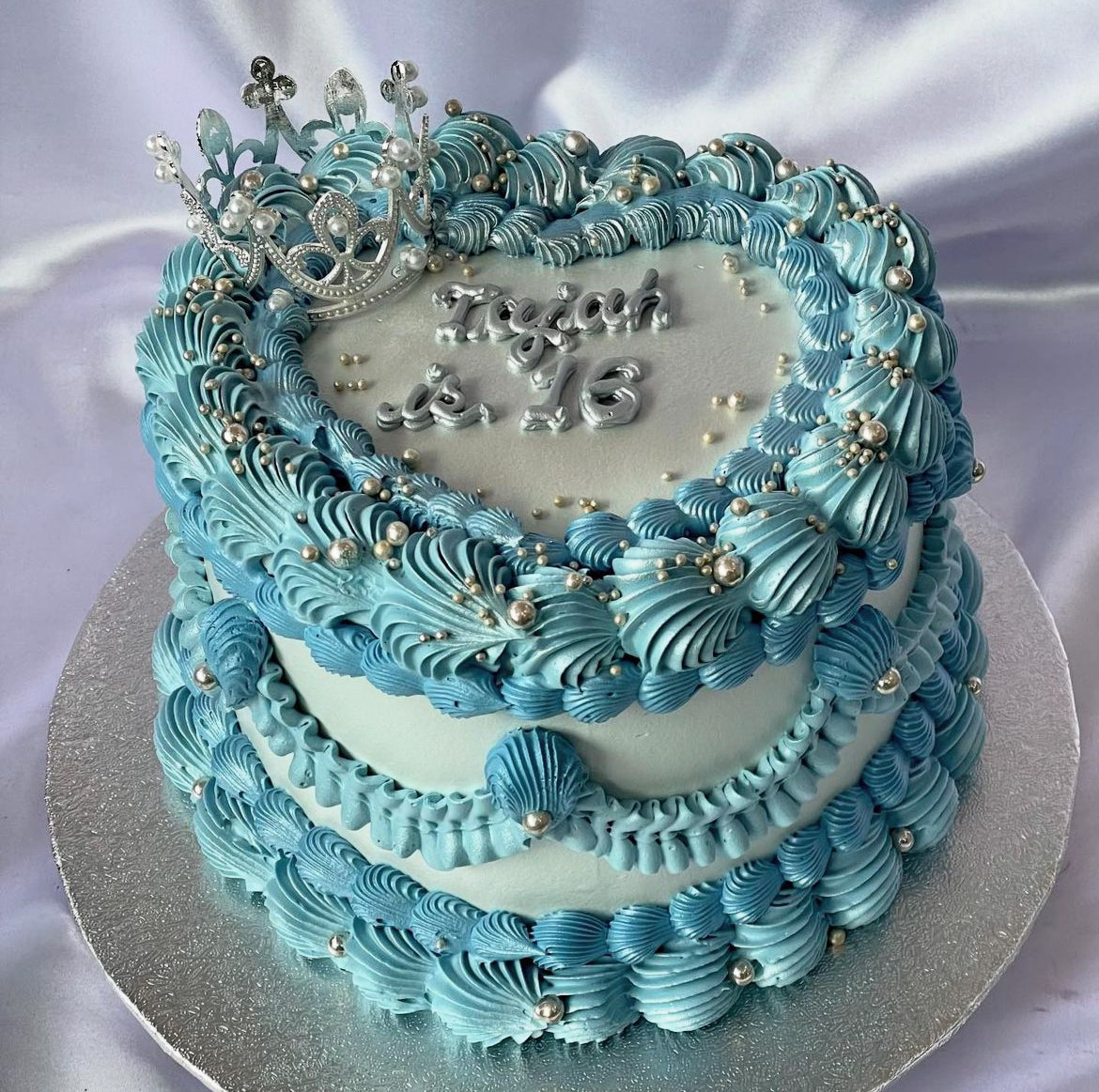 Heart with Crown π (Blue)