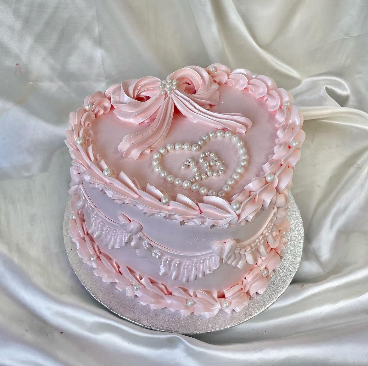 Pink Bow Heart
