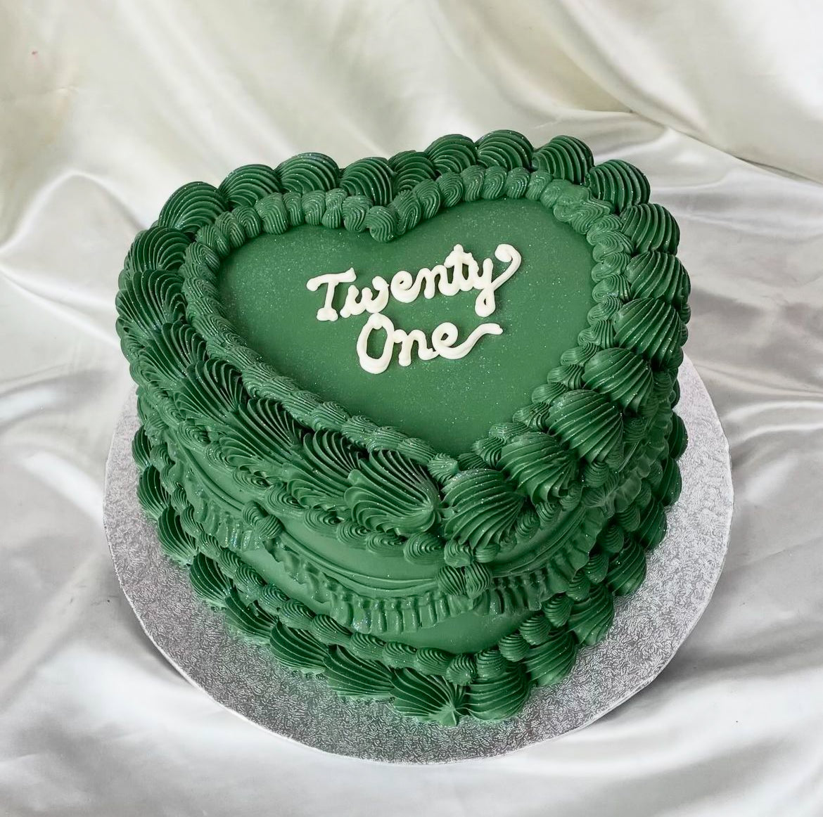 6” Green Emerald Heart