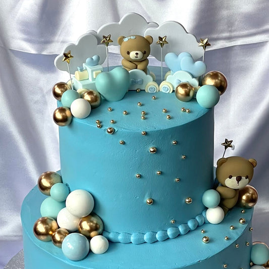 Blue Bear Cake 🧸