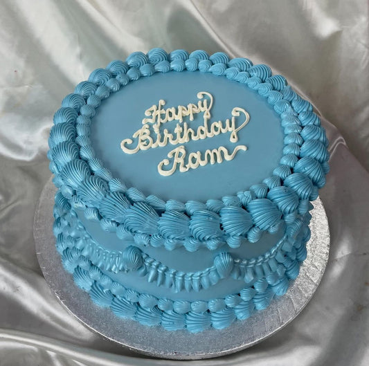 Blue Round Cake